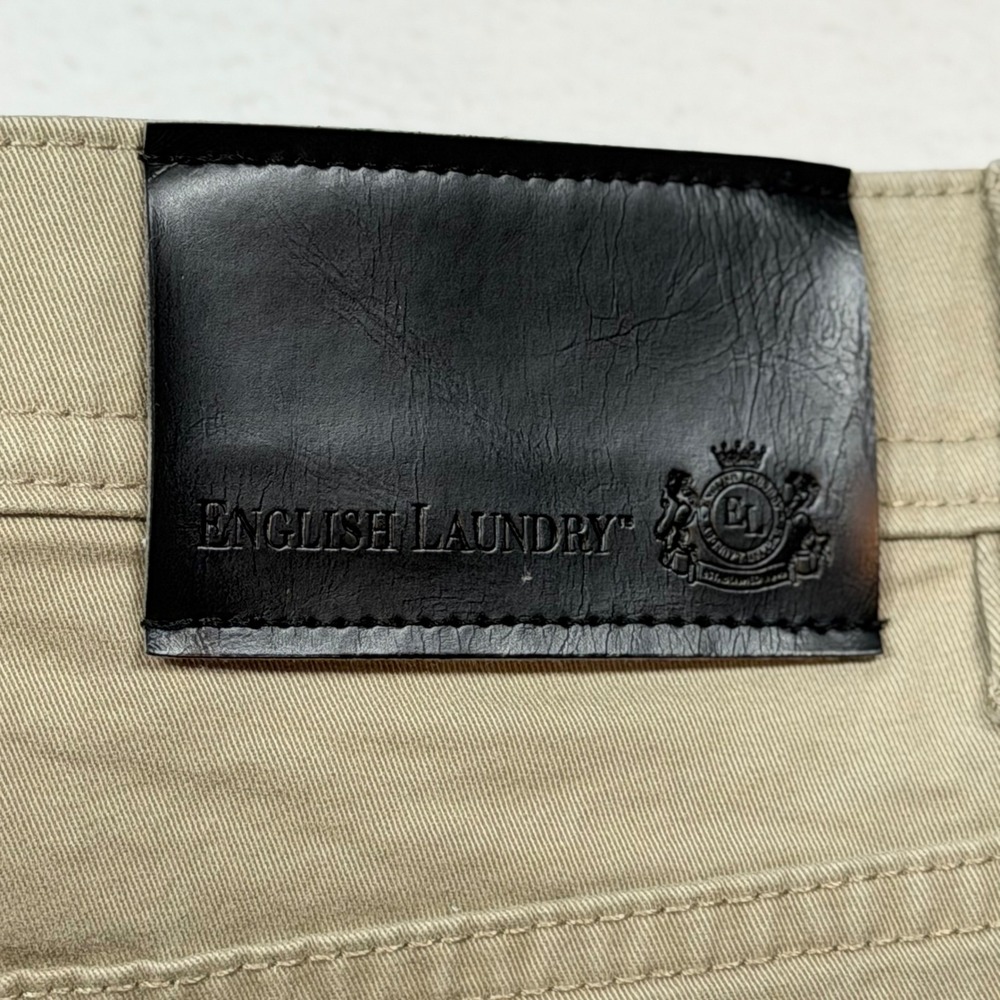 English Laundry 5-Pocket Chino Pants Mens 34x30 Khaki Tan Excellent Stretch - Picture 4 of 14